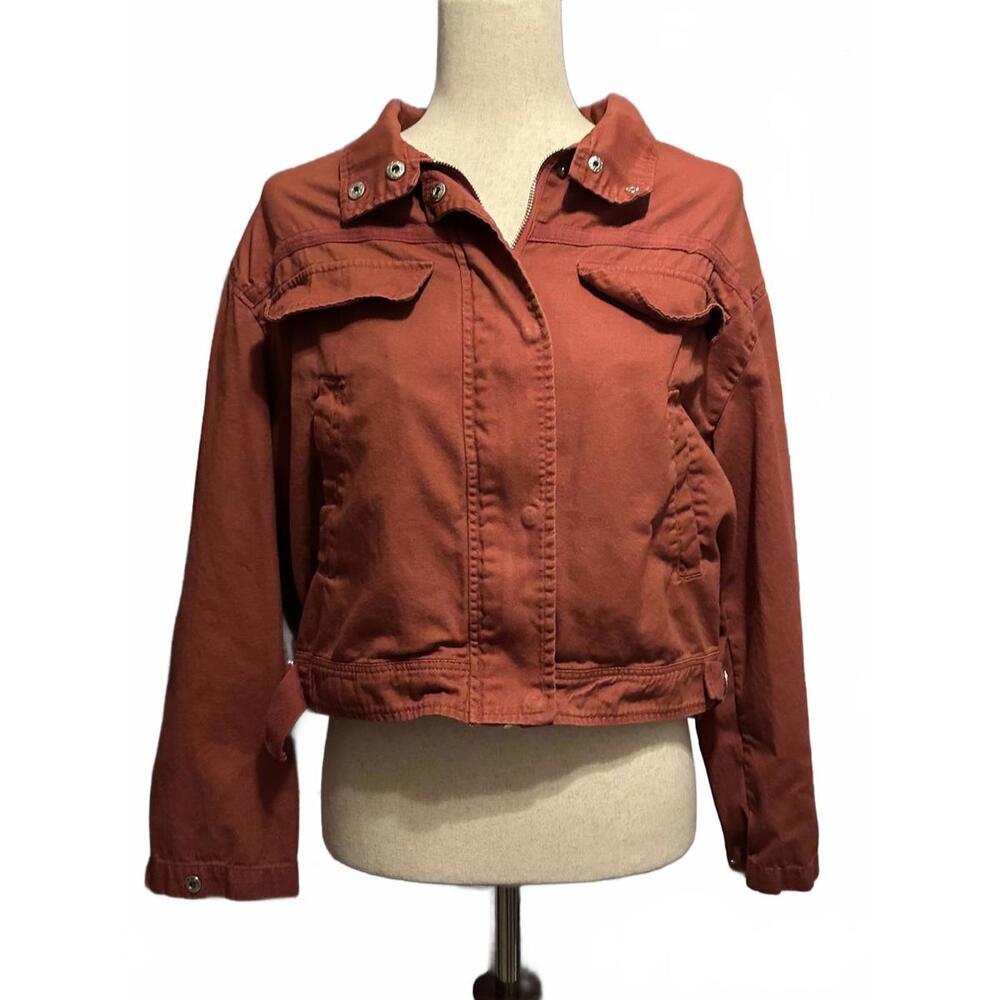 Treasure & Bond Women's Utility Jacket in Rust, Size M